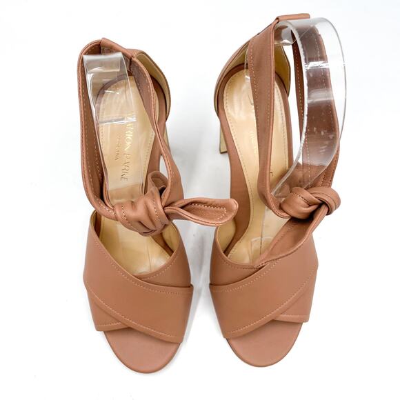 Marion Parke Leah Sandals Pink Leather Heels Ankle Strap Open Toe Sz 36 / 6 - Picture 5 of 12